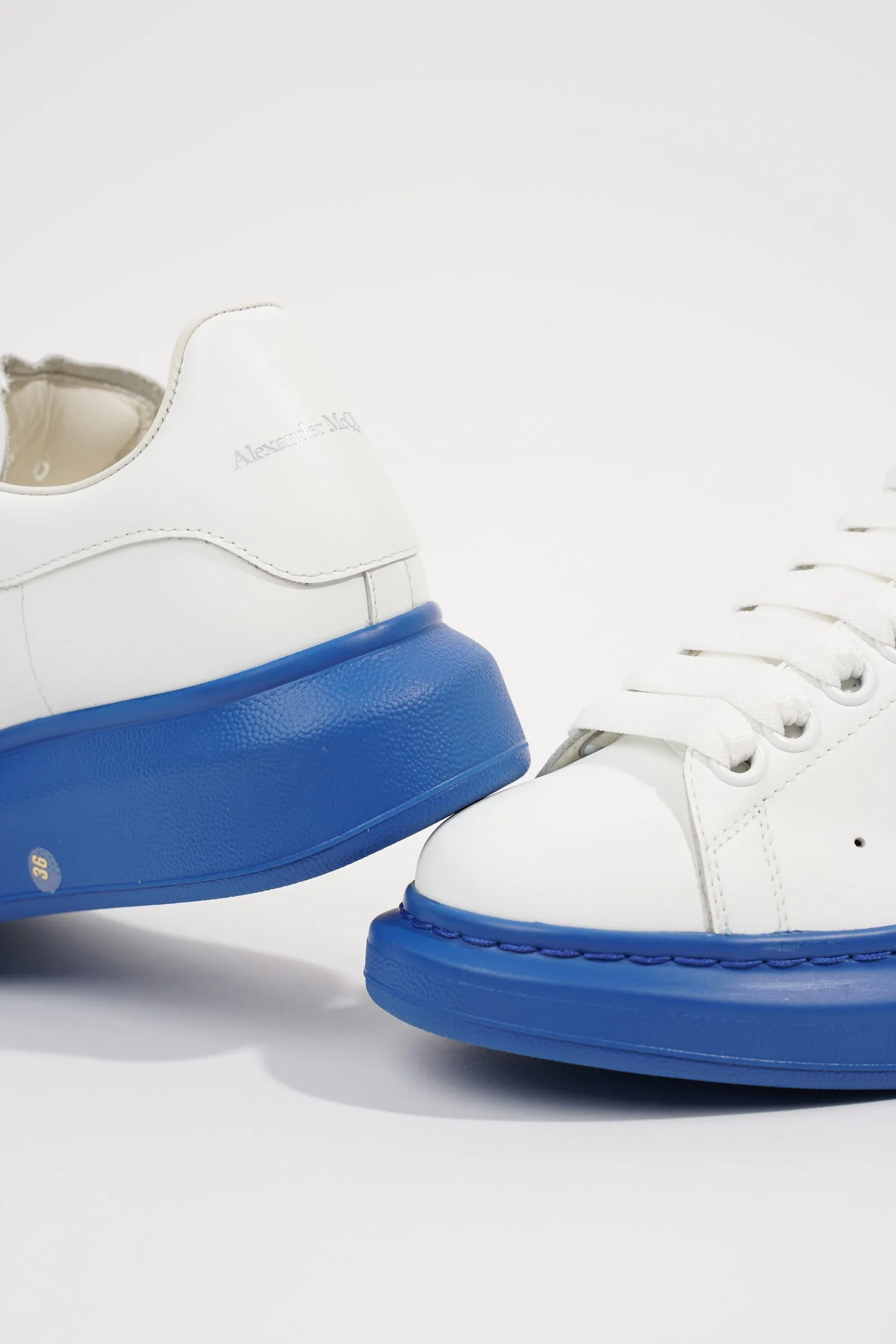 Alexander McQueen Womens Oversized Sneaker White Blue Sole EU 36 / UK 3