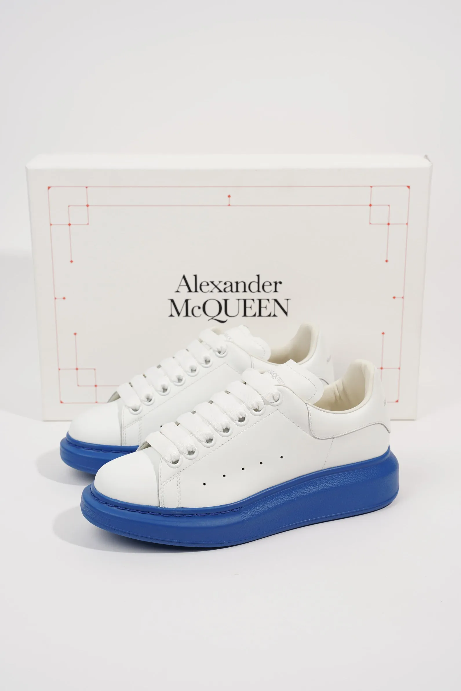 Alexander McQueen Womens Oversized Sneaker White Blue Sole EU 36 / UK 3