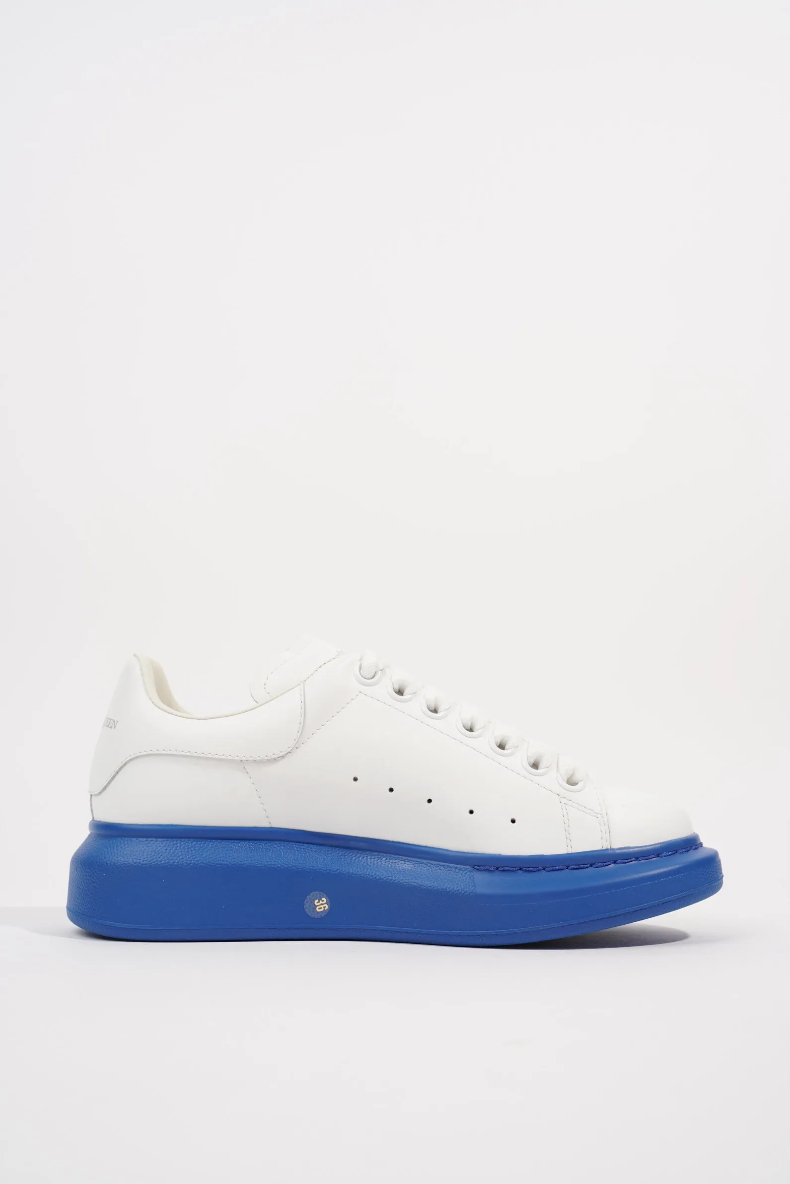 Alexander McQueen Womens Oversized Sneaker White Blue Sole EU 36 / UK 3