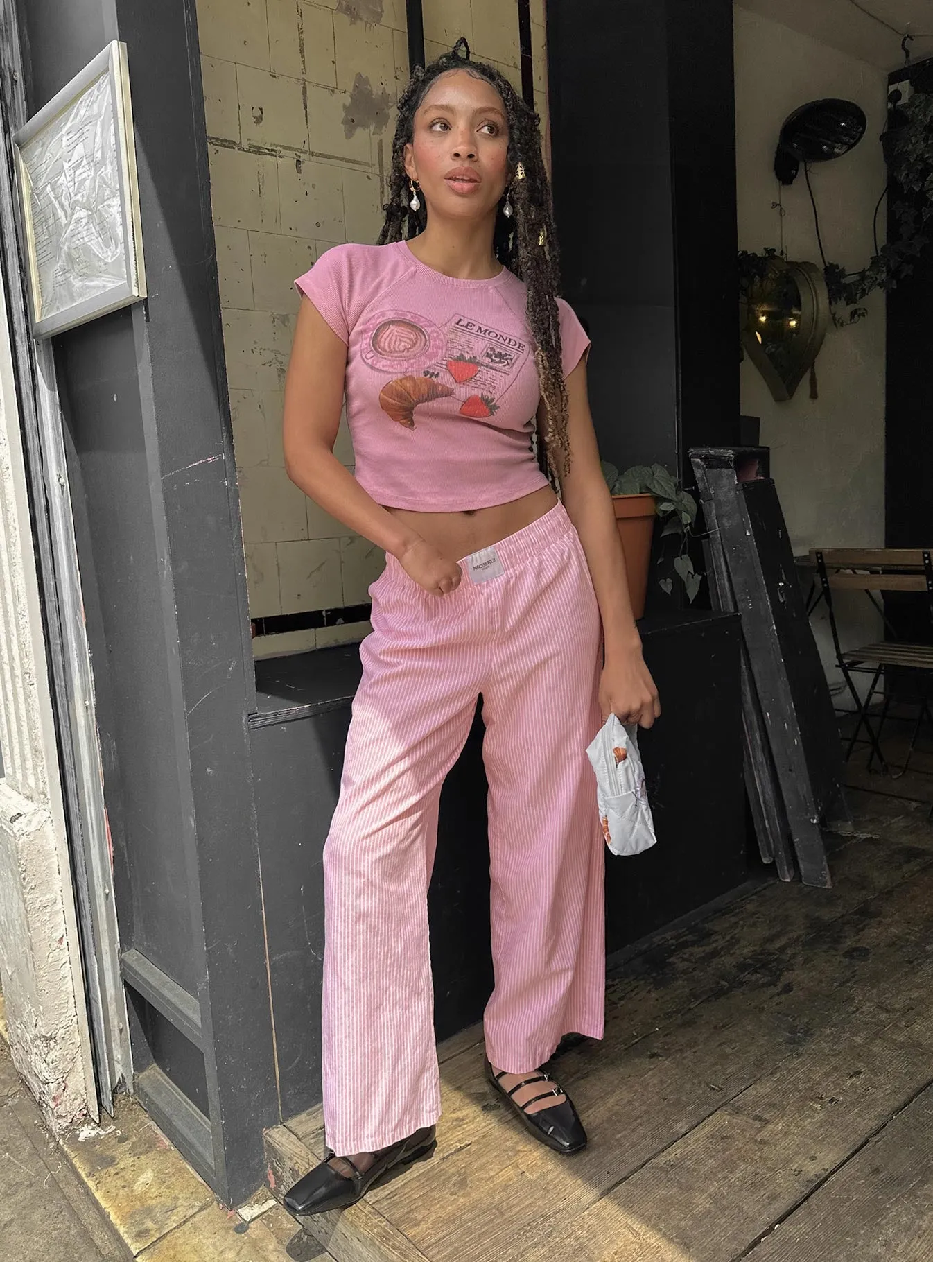 Beach House Pants Pink/White