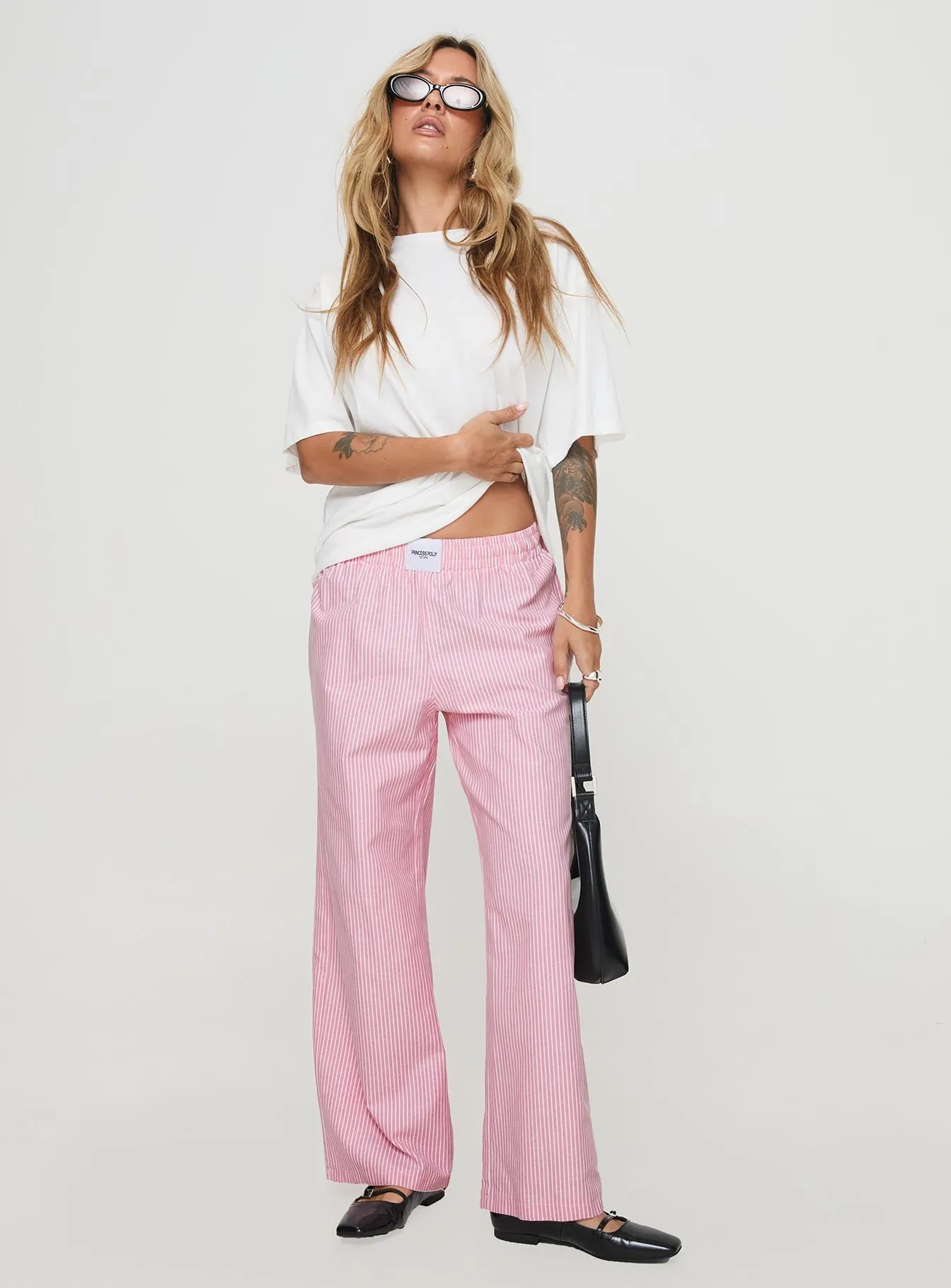 Beach House Pants Pink/White