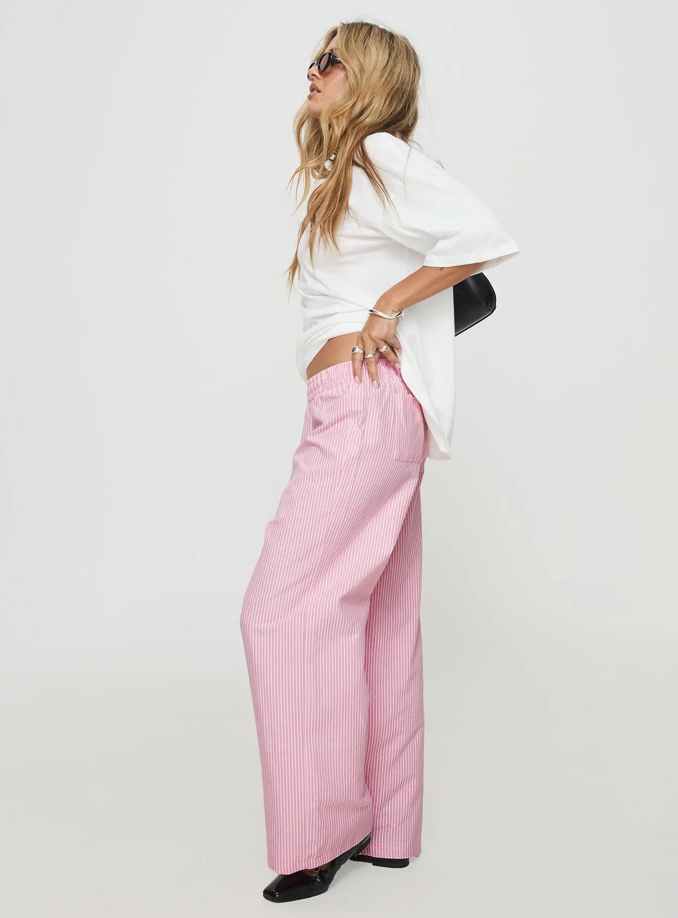 Beach House Pants Pink/White