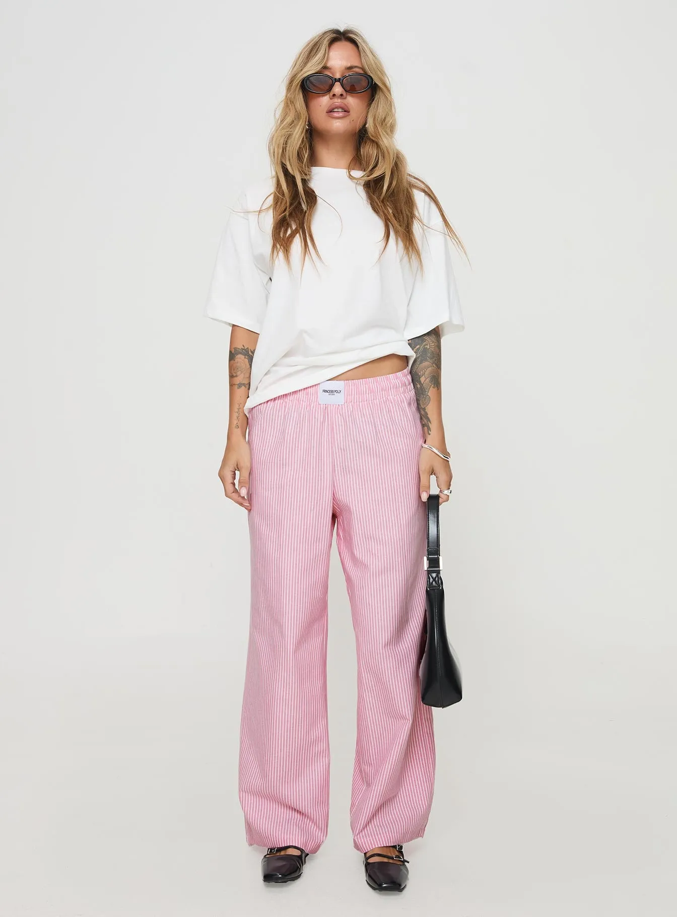 Beach House Pants Pink/White