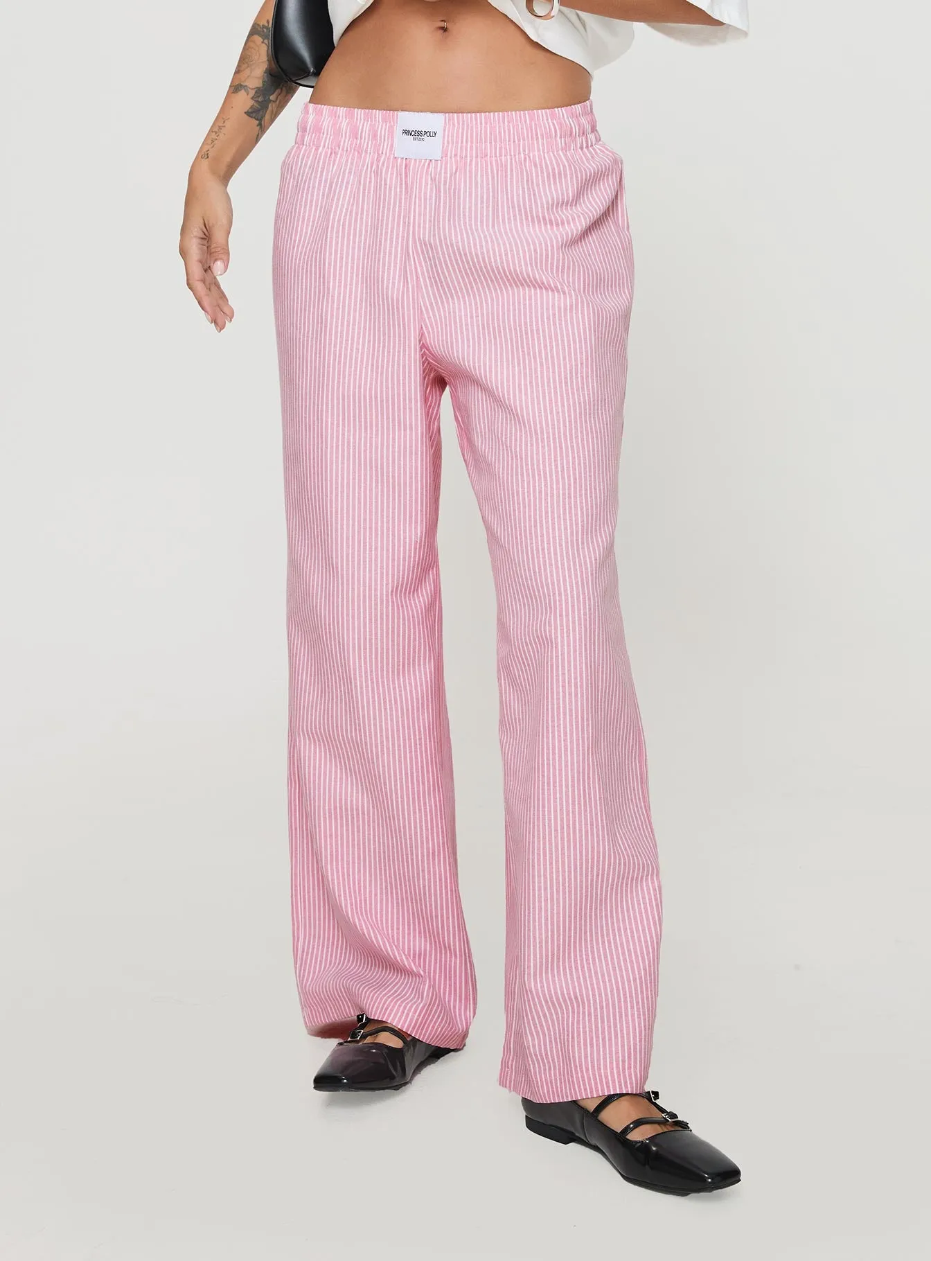 Beach House Pants Pink/White