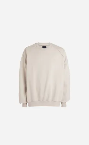 BEIGE GRAPHIC OVER FIT SWEATSHIRT