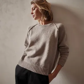 Cashmere Crew Sweater - Silver Wheat