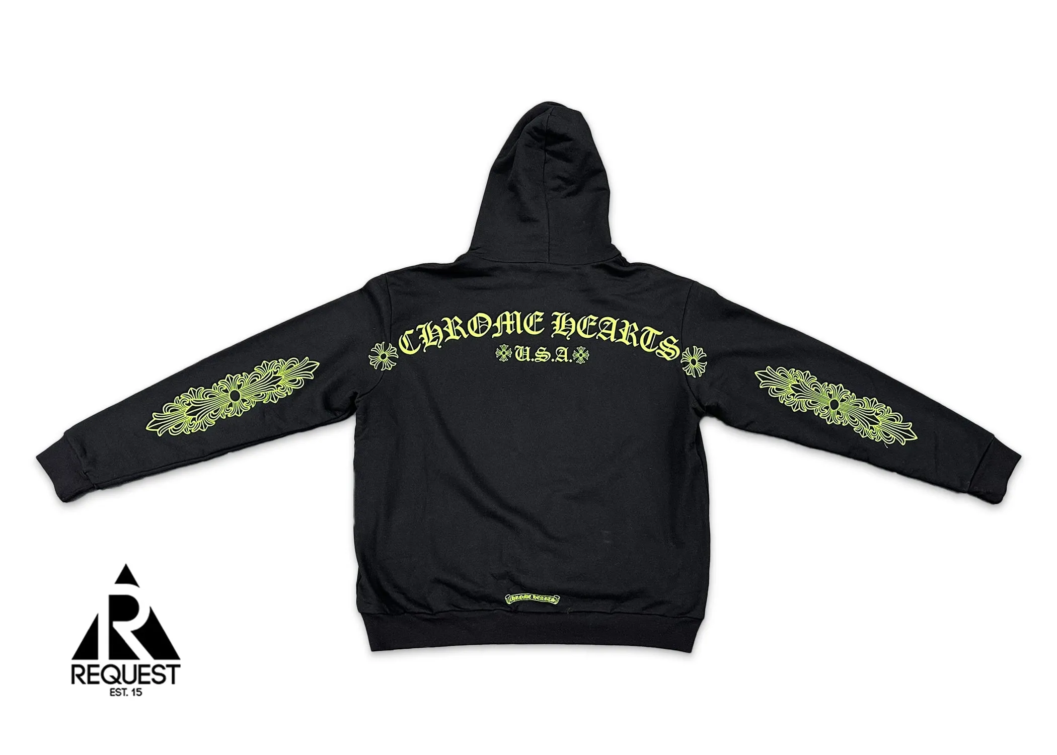 Chrome Hearts Script Friends & Family Hoodie Green