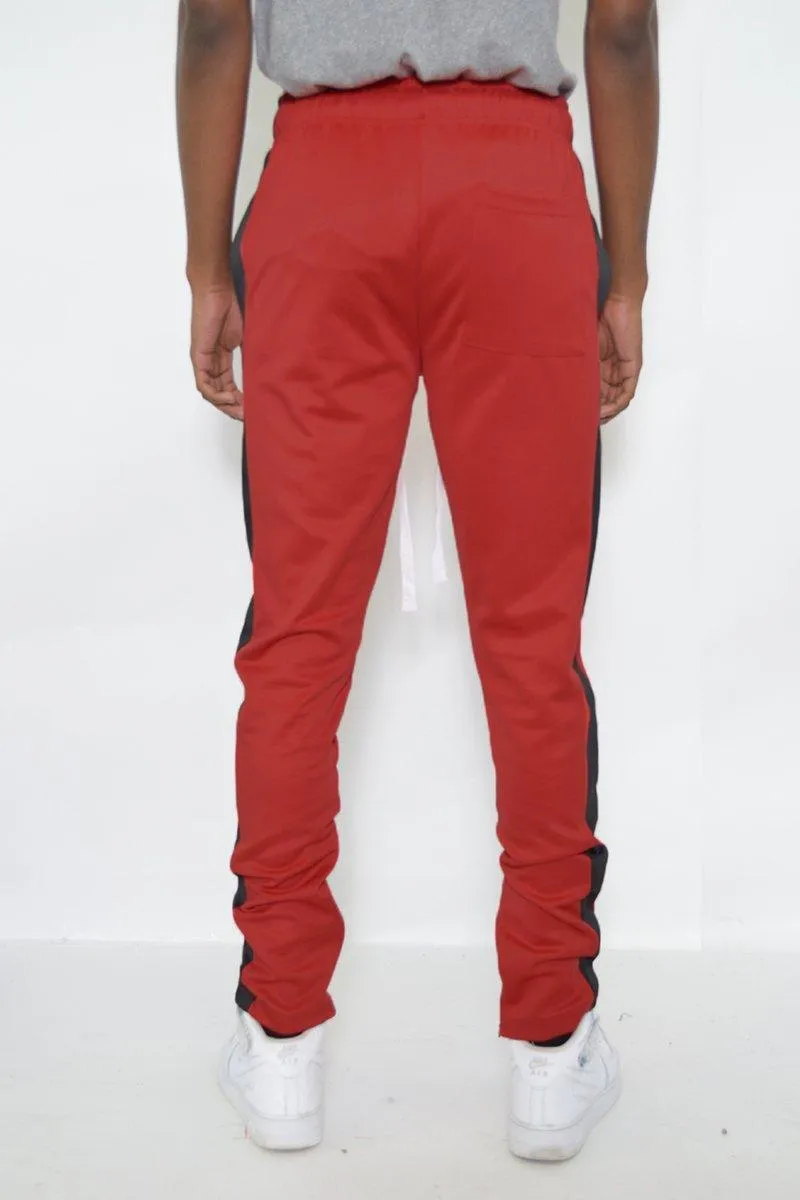 Classic Slim Fit Track Pants Mens - Red