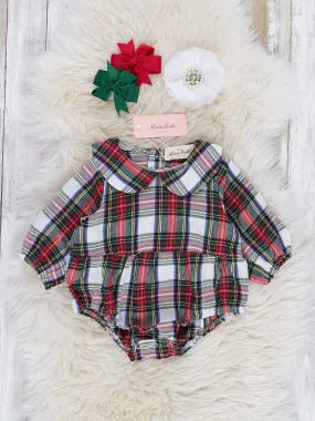 Classic Winter Holiday Plaid Bubble