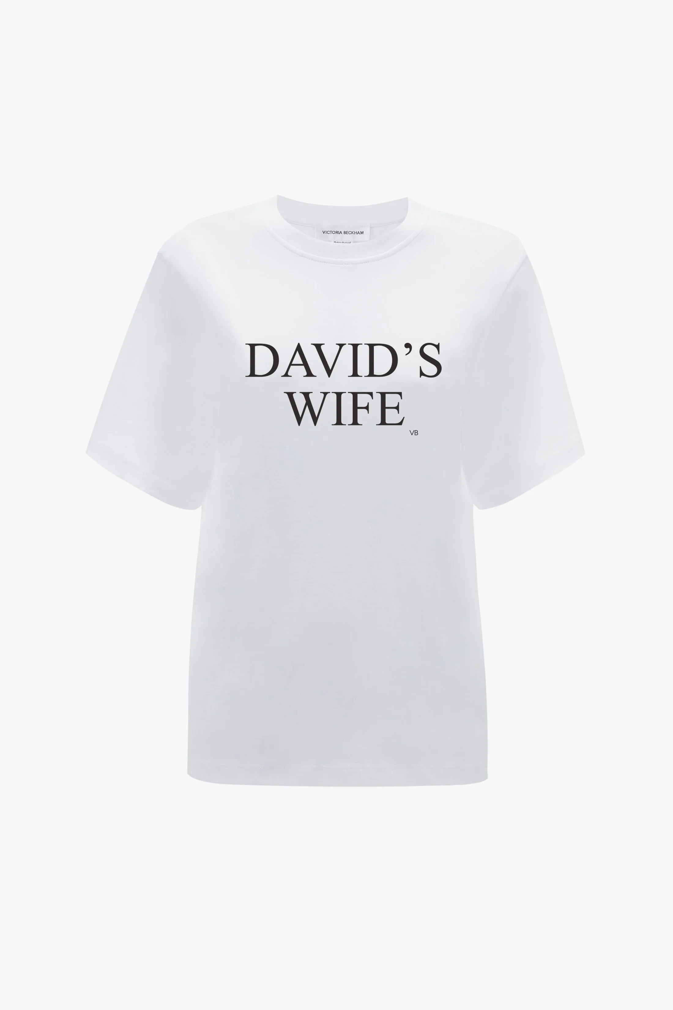 David's Wife' Slogan T-Shirt In White