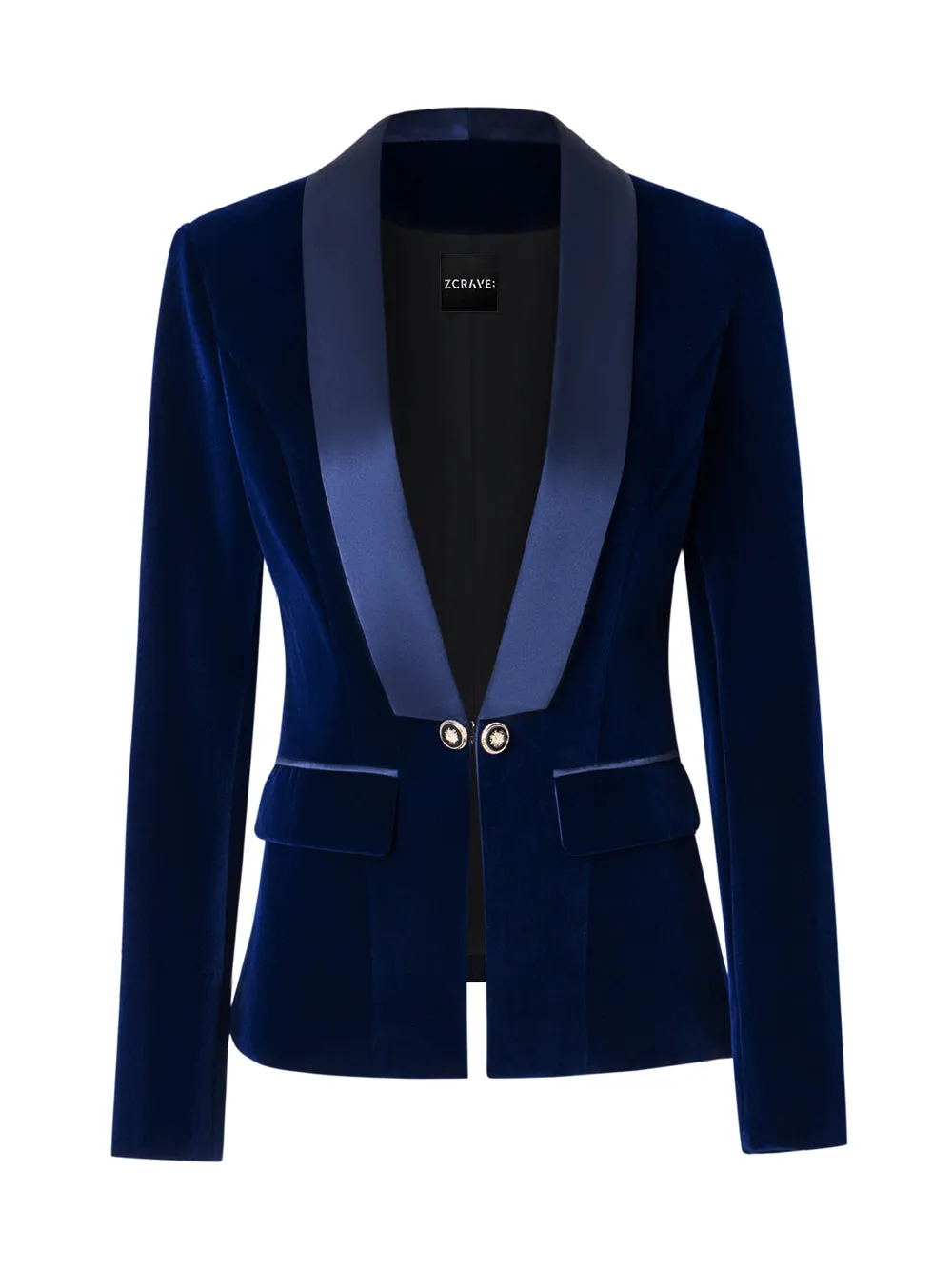 Double-breasted Velvet Blazer