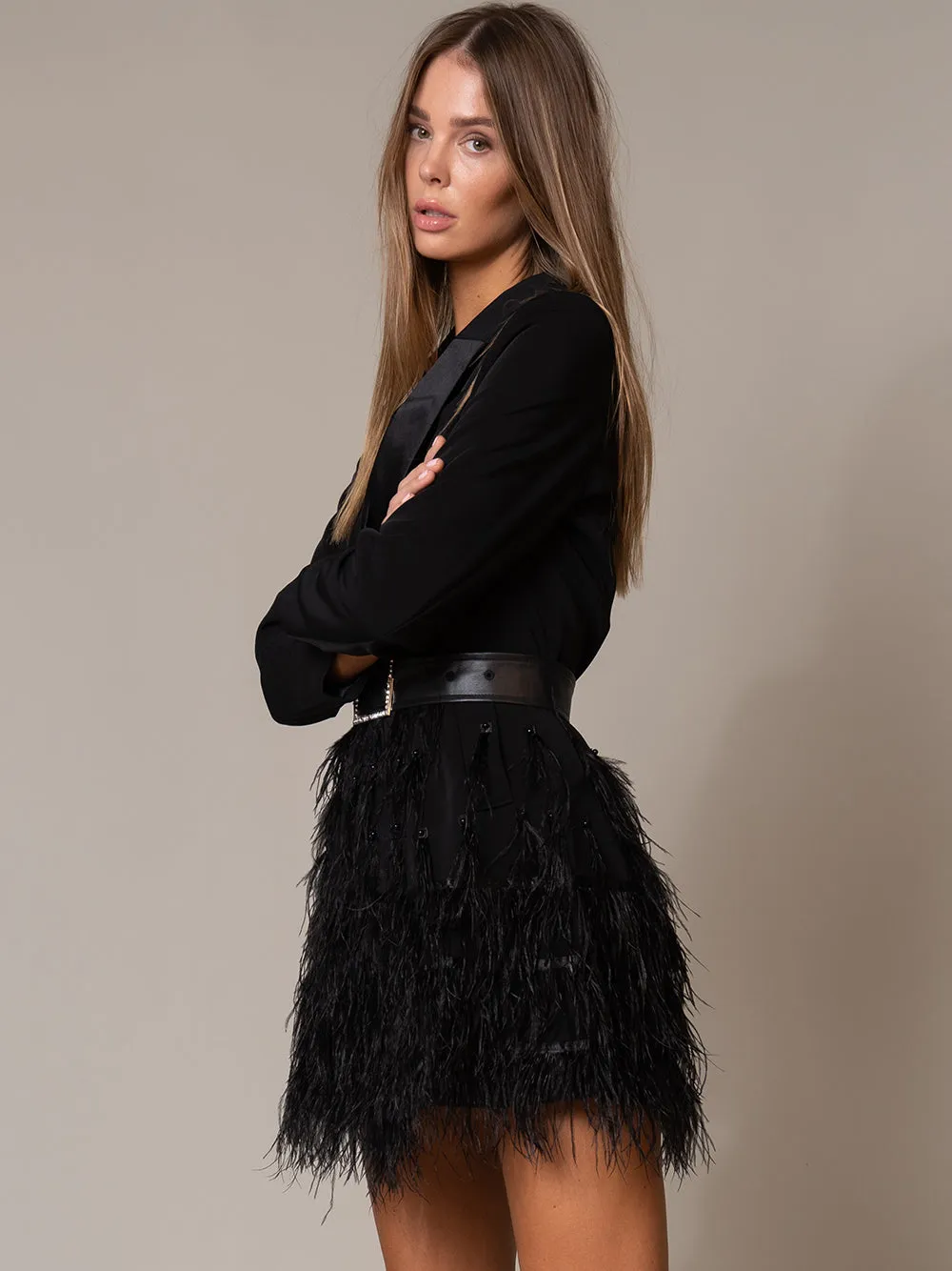 FIFTH AVE Feathers Dress