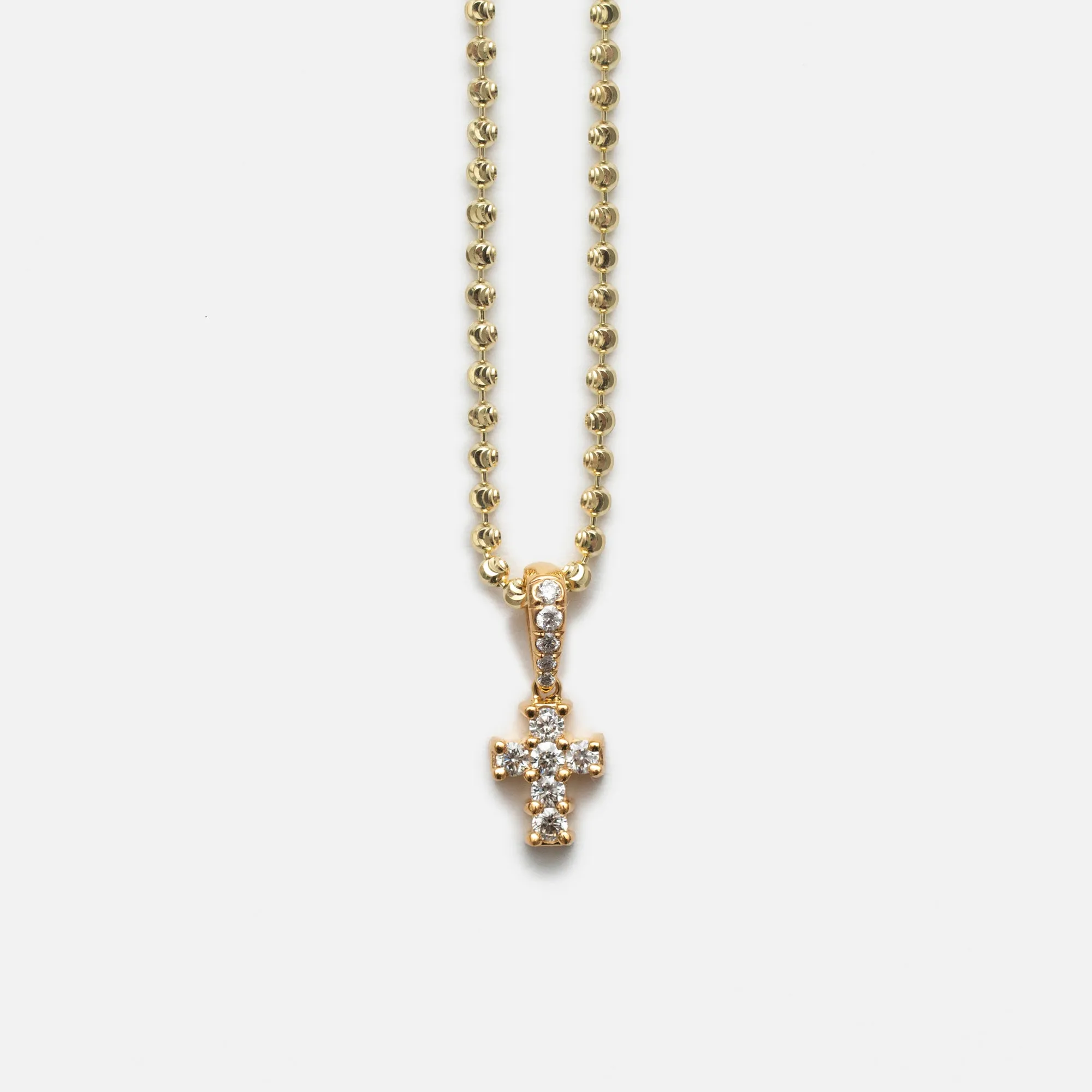 Greg Yuna Baby Box Cross Pendant Necklace - Yellow Gold