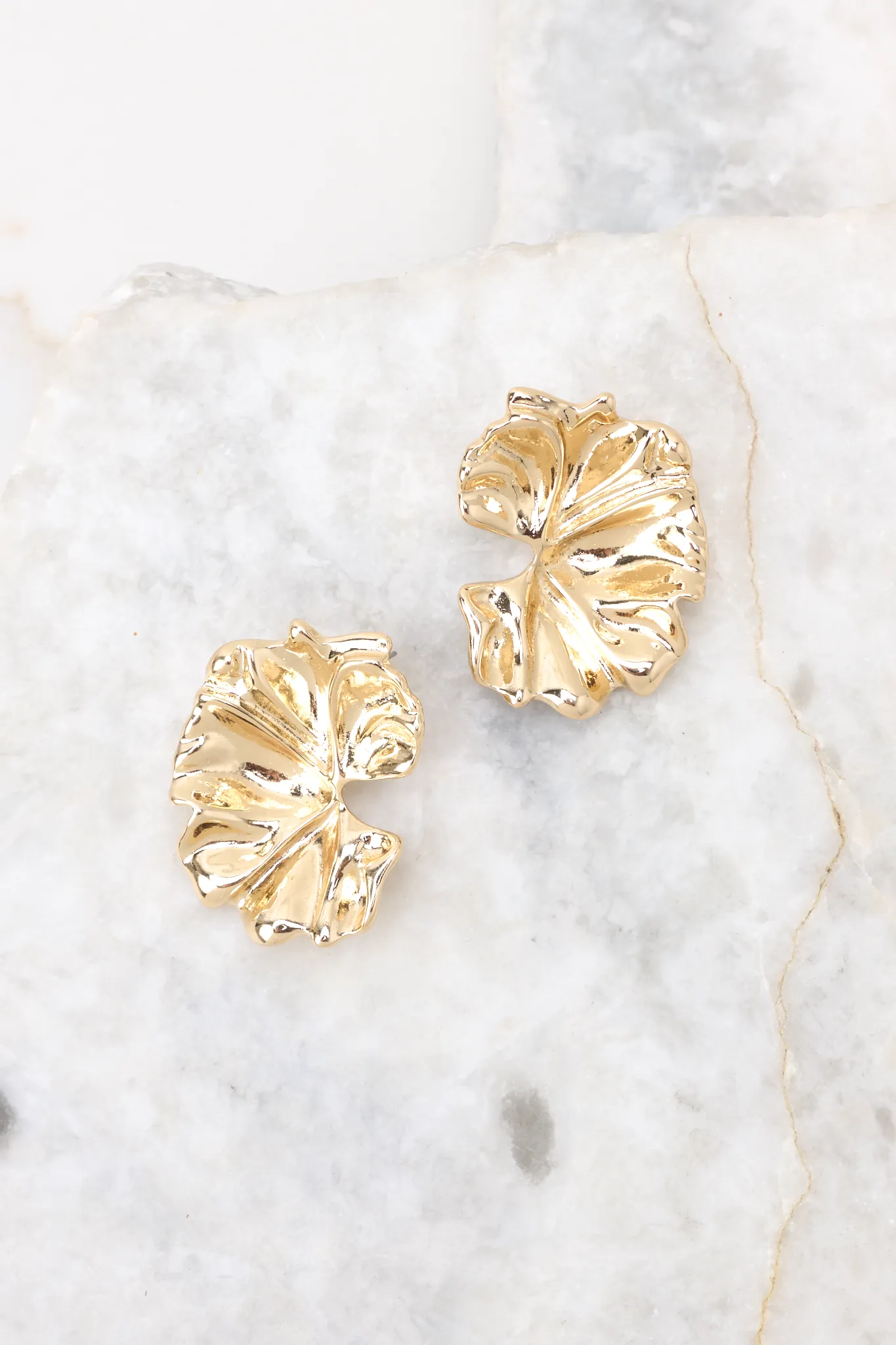 Ivy Leaves Gold Earrings