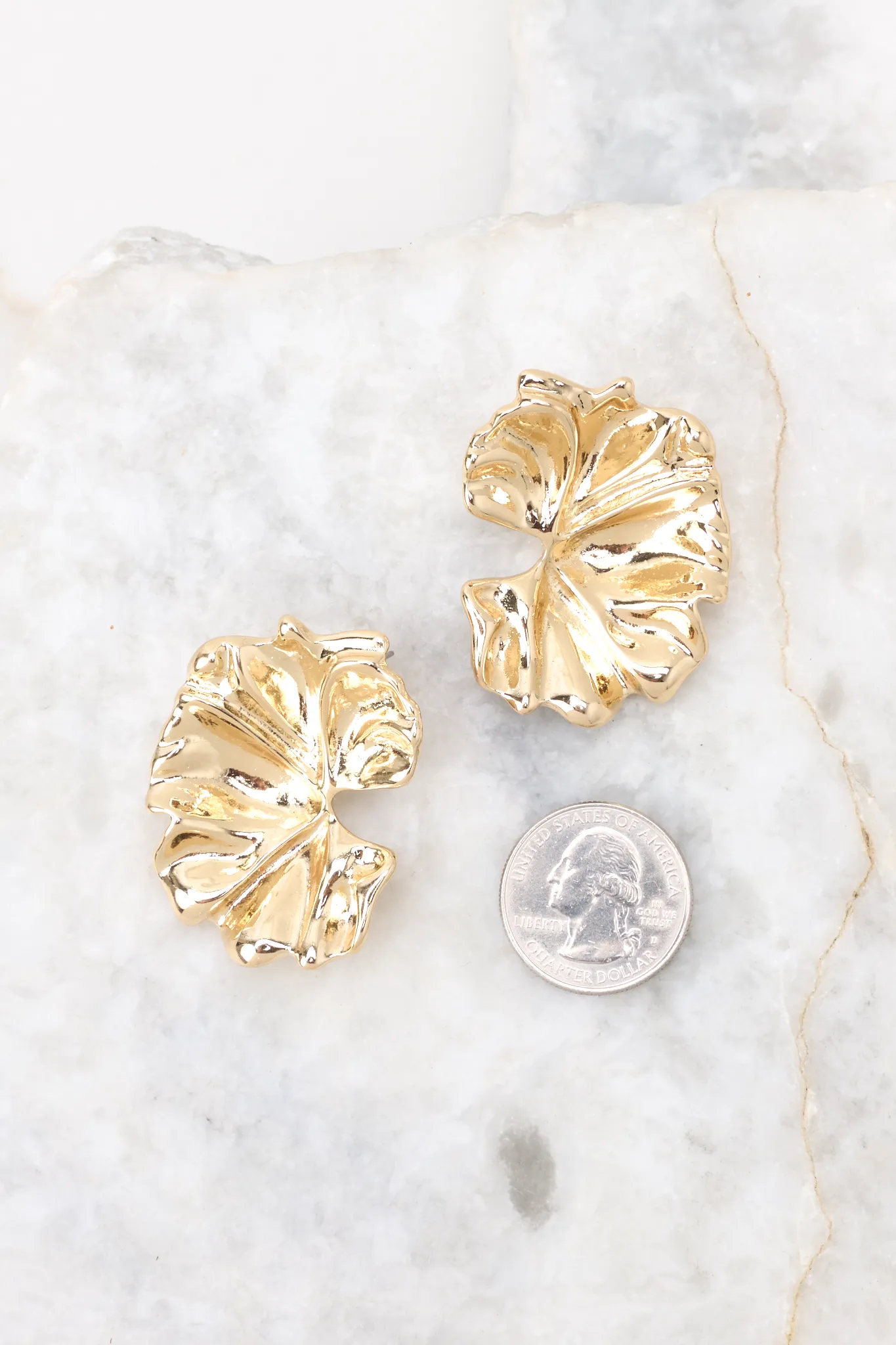 Ivy Leaves Gold Earrings