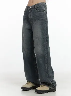 Mercey Washed Out Wide Leg Jeans OO401