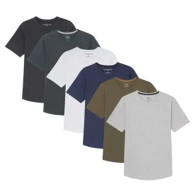 Organic Crew Neck T-Shirt 6 Pack / Day & Night