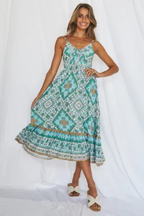 Precious Emerald Midi Dress