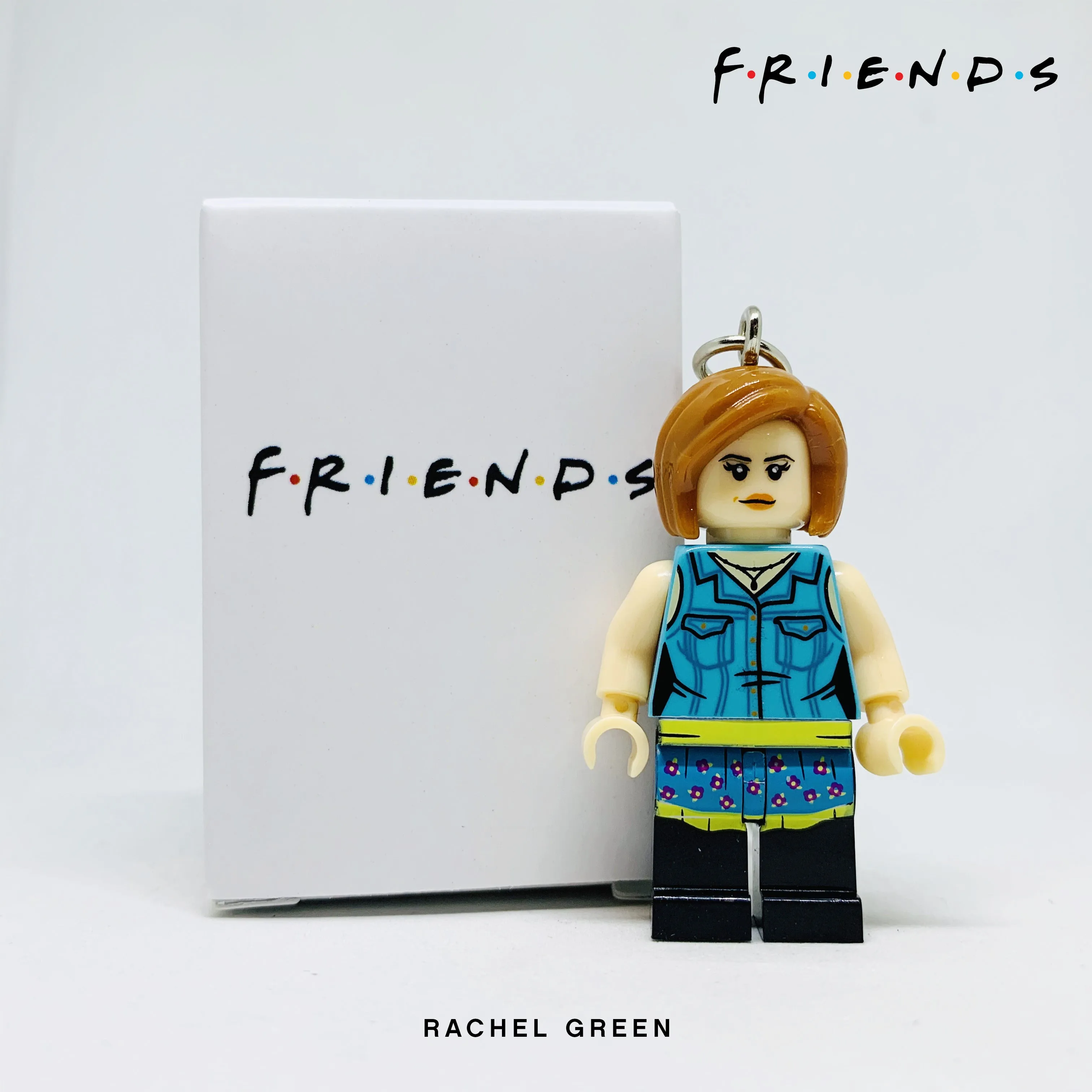 Rachel Green Custom Minifigure Keychain