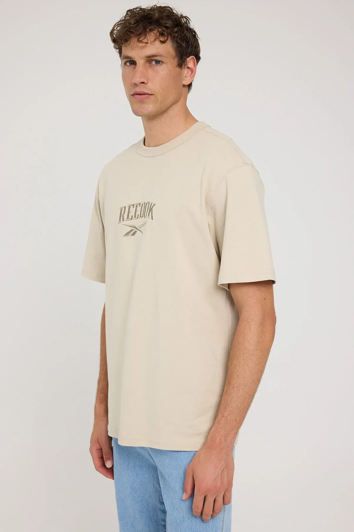 Reebok Tonal Embroidered Tee Moon Stone