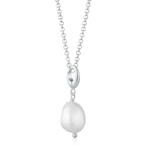 Silver Baroque Pearl Necklace