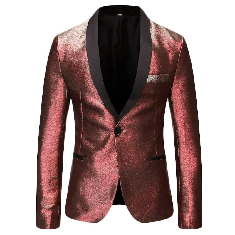 The Lester Reflective Slim Fit Blazer Suit Jacket - Multiple Colors