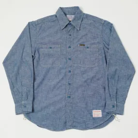 TOYS McCOY 'Steve McQueen' Chambray Work Shirt - Blue