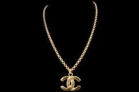 Vintage Chanel Logo Necklace