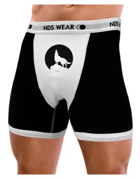 Wolf Howling at the Moon - Design #1 Mens Boxer Brief Underwear by TooLoud