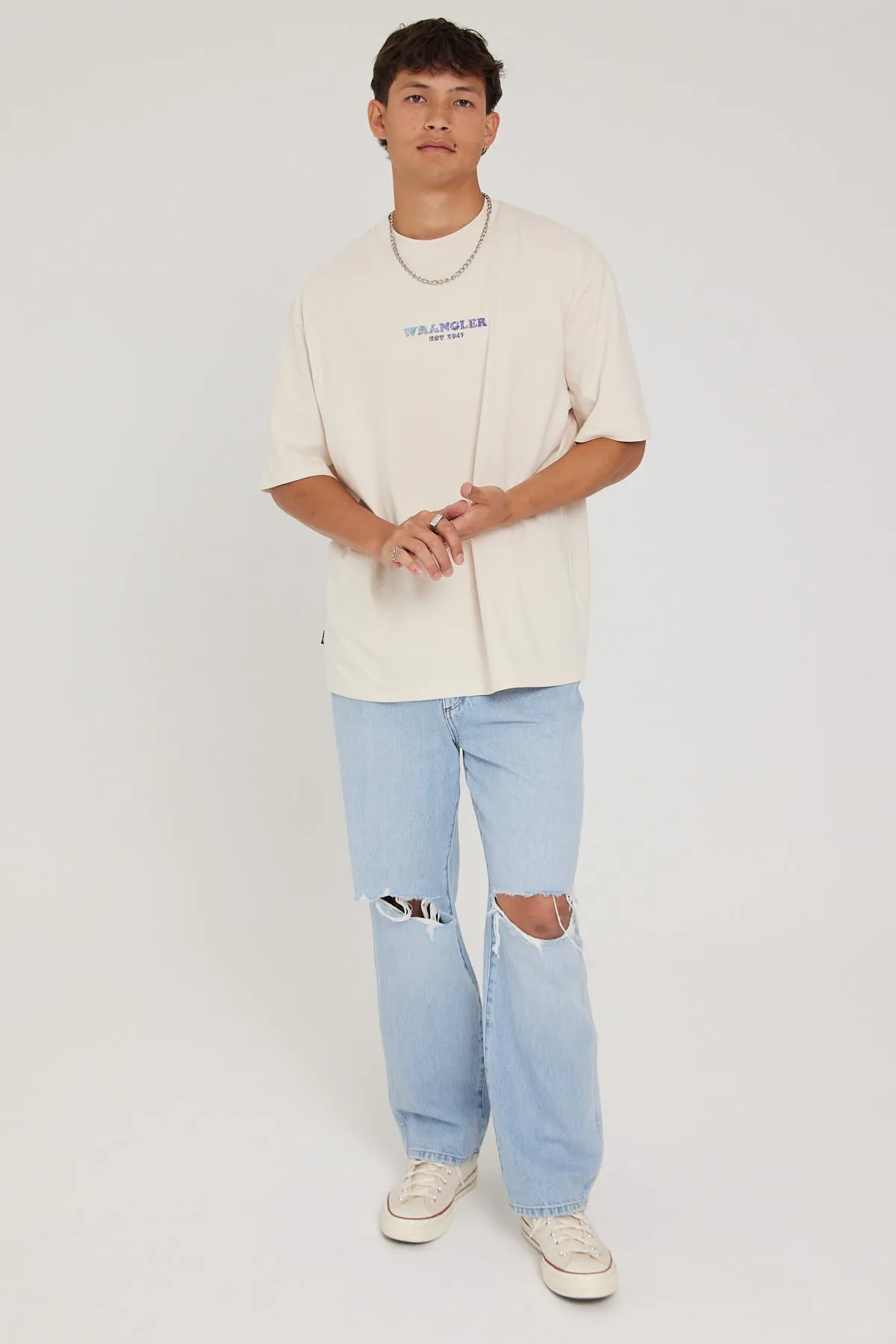 Wrangler Snake Moon Slacker Tee Ecru