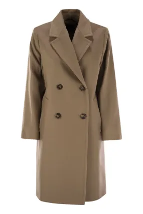 ZUM - DOUBLE-BREASTED COAT IN WOOL DRAP